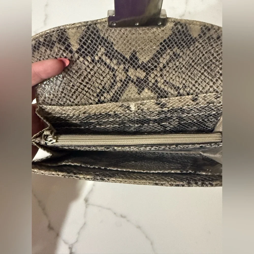 Michael Kors Beige Snake Print Wallet